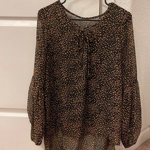 Black/brown blouse